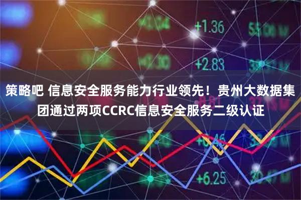 策略吧 信息安全服务能力行业领先！贵州大数据集团通过两项CCRC信息安全服务二级认证